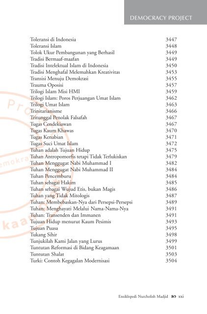 ensiklopedi nurcholish madjid - Democracy Project
