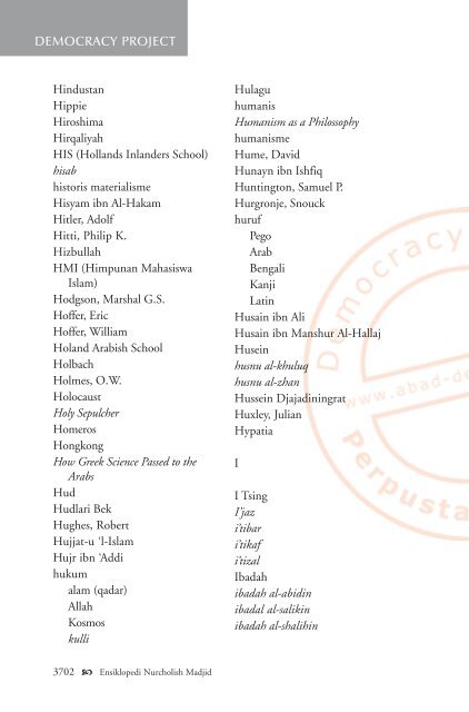 ensiklopedi nurcholish madjid - Democracy Project