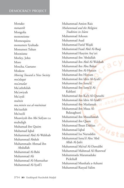 ensiklopedi nurcholish madjid - Democracy Project