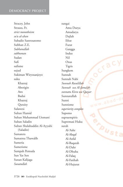 ensiklopedi nurcholish madjid - Democracy Project