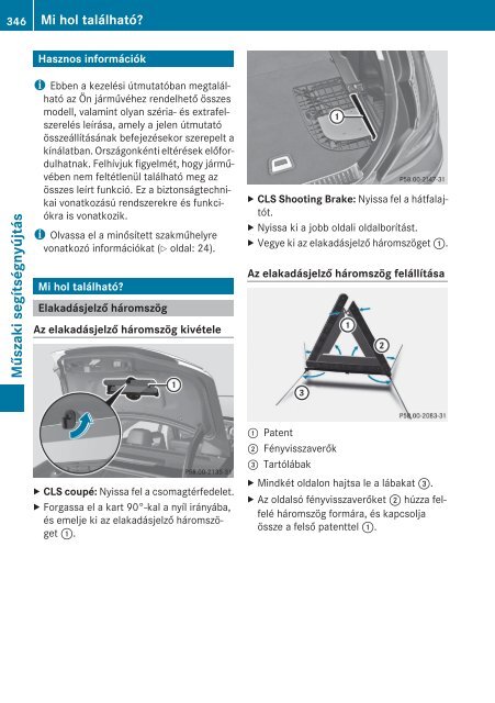 Mercedes-Benz CLS CoupÃ© Ã©s Shooting Brake kezelÃ©si ÃºtmutatÃ³ ...