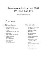 Schülerorchester Blasorchester - TV Bad Orb