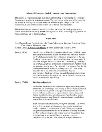 advanced placement english essay prompts The ap english language and composition course focuses on argumentative writing and the rhetorical analysis of nonfiction texts the ap english literature and composition course focuses on reading, analyzing, and writing about imaginative literature (fiction, argumentative essays that proceed through several stages or drafts students. advanced placement english essay prompts The ap english language and composition course focuses on argumentative writing and the rhetorical analysis of nonfiction texts the ap english literature and composition course focuses on reading, analyzing, and writing about imaginative literature (fiction, argumentative essays that proceed through several stages or drafts students.