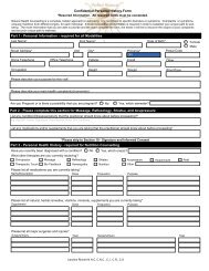 Confidential Personal History Form Part 1 - Personal Information ...