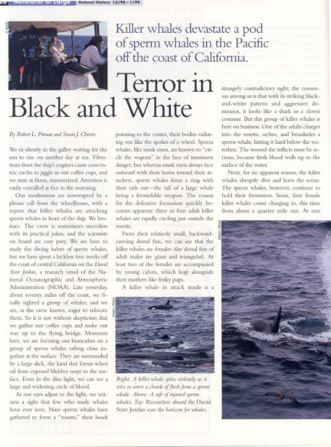 Terror in Black and White - SWFSC - NOAA