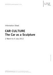 CAR CULTURE The Car as a Sculpture - Lentos Kunstmuseum Linz