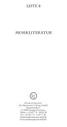 liste 4 musikliteratur - Musikantiquariat Dr. Bernhard A. Kohl GmbH