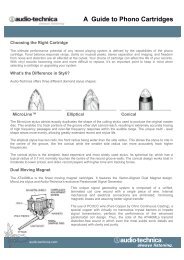 A Guide to Phono Cartridges - Audio-Technica