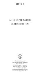 liste 8 musikliteratur - Musikantiquariat Dr. Bernhard A. Kohl GmbH