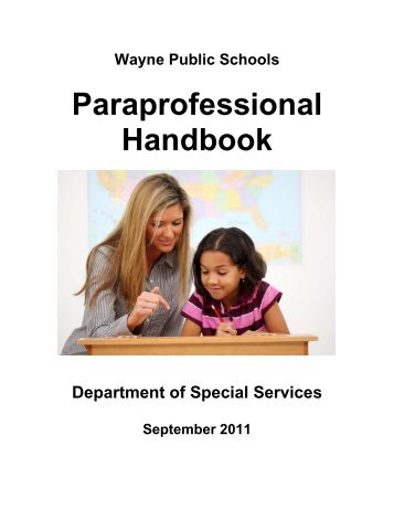 Paraprofessional Handbook - Wayne NJ Public Schools