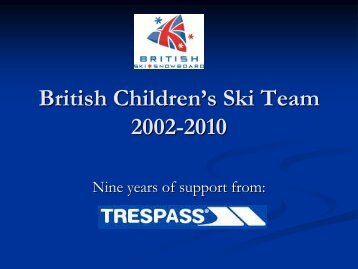 British Children's Ski Team 2002-2010
