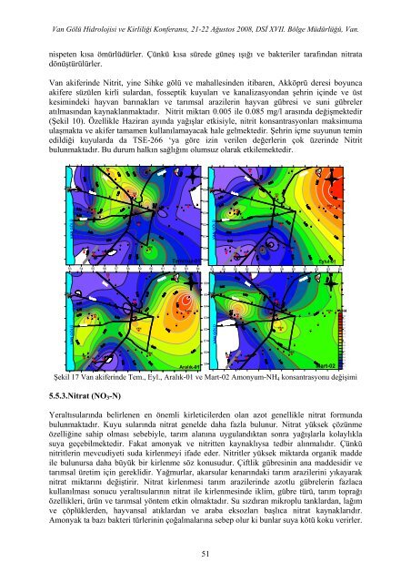 van gÃ¶lÃ¼ hidrolojisi ve kirliliÄi konferansÄ± bildiri kitabÄ±