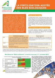 la fertilisation azotÃ©e des blÃ©s biologiques - Chambre d'agriculture