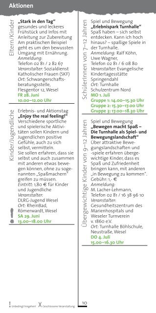 Programm Wesel 3. - Drogenberatung Wesel