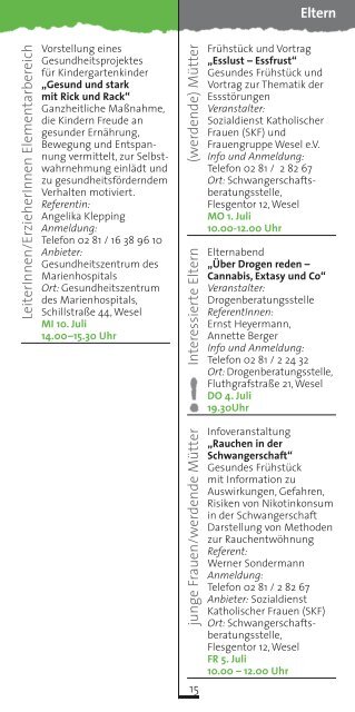 Programm Wesel 3. - Drogenberatung Wesel