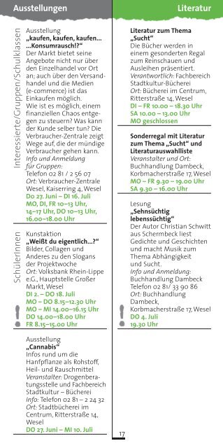 Programm Wesel 3. - Drogenberatung Wesel