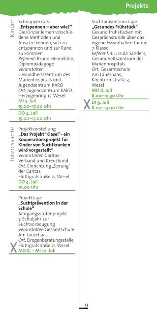 Programm Wesel 3. - Drogenberatung Wesel