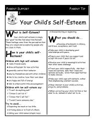 Your Child's Self-Esteem - Department of Child & Family Studies