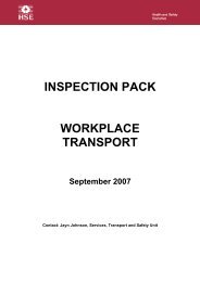 Workplace transport inspection pack
