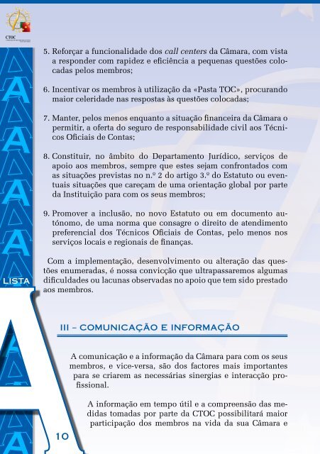 Lista A - Ordem dos Técnicos Oficiais de Contas