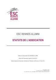 ESC RENNES ALUMNI STATUTS DE L'ASSOCIATION
