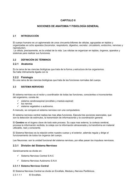 MANUAL PRIMEROS AUXILIOS Capitulos