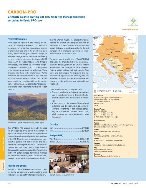 INTERREG III B CADSES PROJECT BOOK - Infocooperare