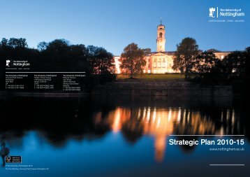 Strategic Plan 2010-15 - University of Nottingham