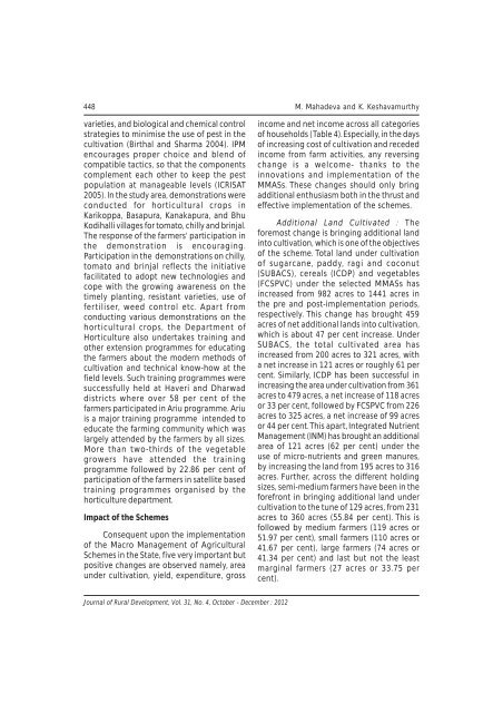 October - December 2012 - National Institute of Rural Development