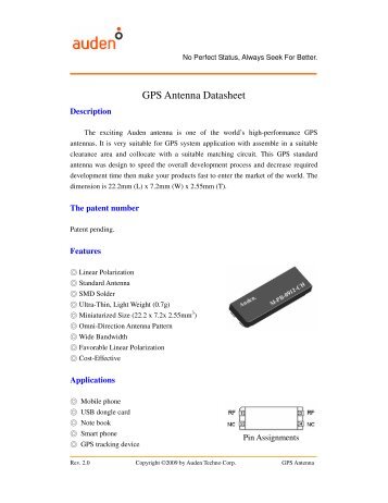 GPS Antenna Datasheet