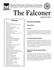 The Falconer April 28, 2011 - Bishop Dunne Catholic School