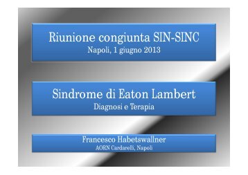 Sindrome di Lambert Eaton: diagnostica e terapia