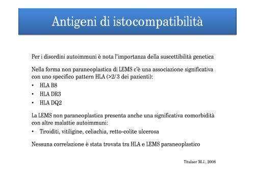 Sindrome di Lambert Eaton: diagnostica e terapia