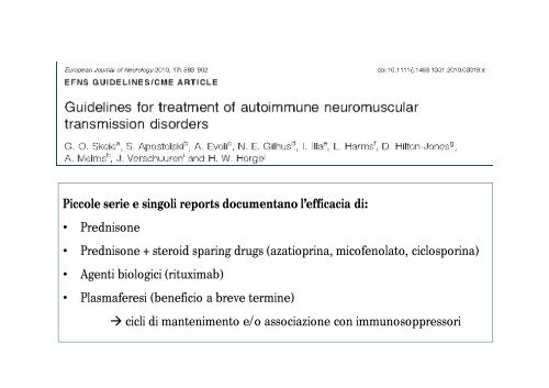 Sindrome di Lambert Eaton: diagnostica e terapia