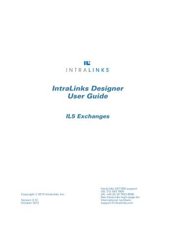 Intralinks Designer User Guide for IL5