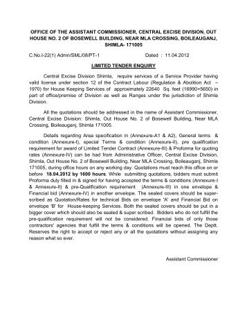 office of the assistant commissioner, central excise ... - cexchd1.gov.in