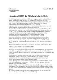JahresBericht 2009 - TV Grenzach