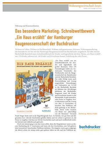 DAS BESONDERE MARKETING Bericht in Wohnungswirtschaft Heute