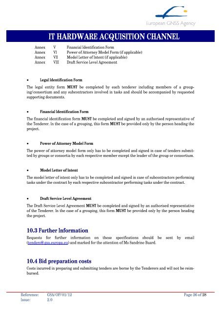 IT Hardware Acquisition Channel for GSA - European GNSS Agency ...