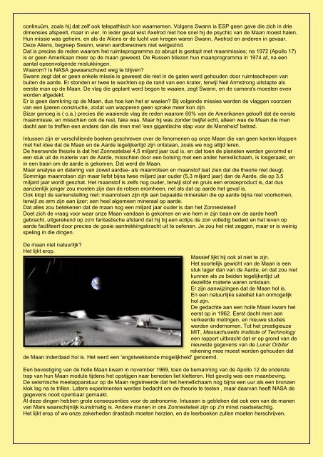 HET RAADSEL MAAN - Ufowijzer