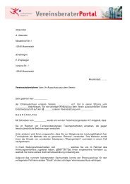 Vereinsausschluss Entscheidung - lsb h-Vereinsberater