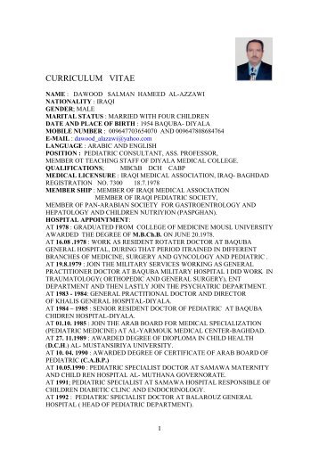 CURRICULUM VITAE