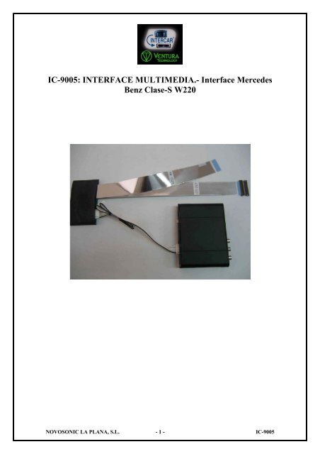 IC-9005: INTERFACE MULTIMEDIA.- Interface ... - Novosonic