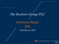 The Roxboro Group PLC - Dialight