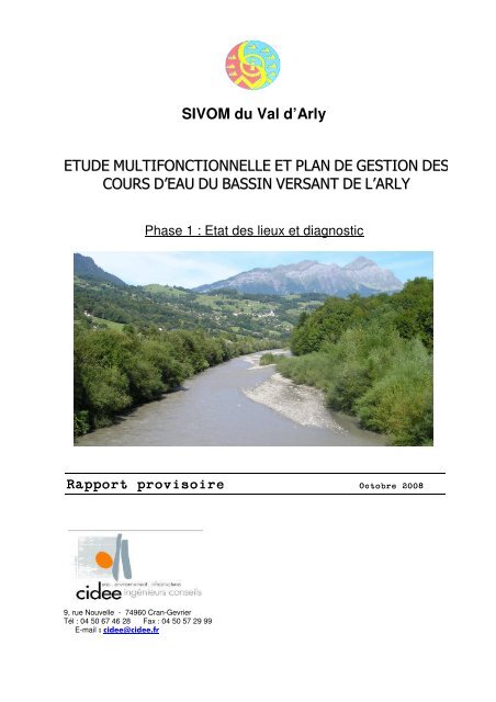 Val d'Arly - Les documents techniques sur l'eau