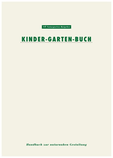 KINDERGARTENBUCH Natur im Garten