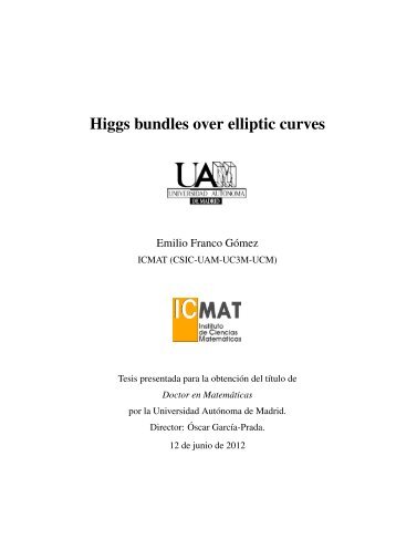Higgs bundles over elliptic curves - ICMAT