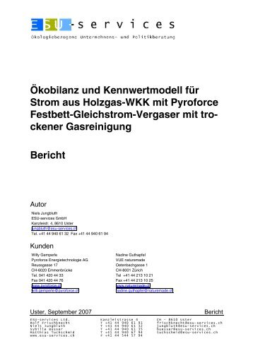 Ökobilanz und Kennwertmodell für Strom aus ... - Naturemade