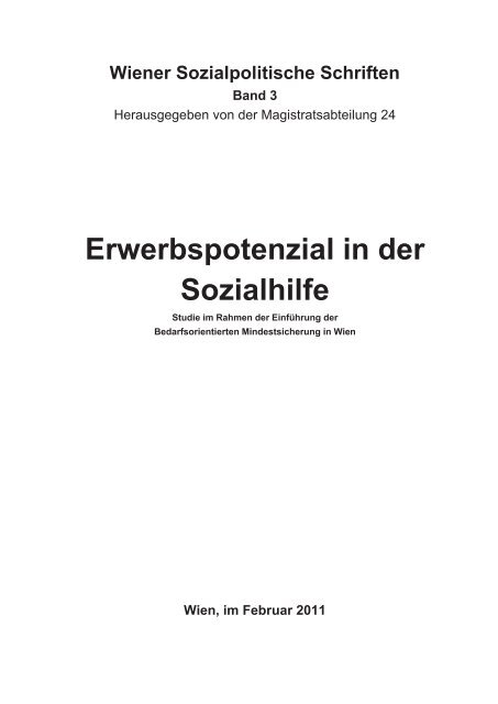 Erwerbspotential in der Sozialhilfe