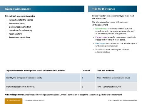 Trainee's Assessment - Careerforce